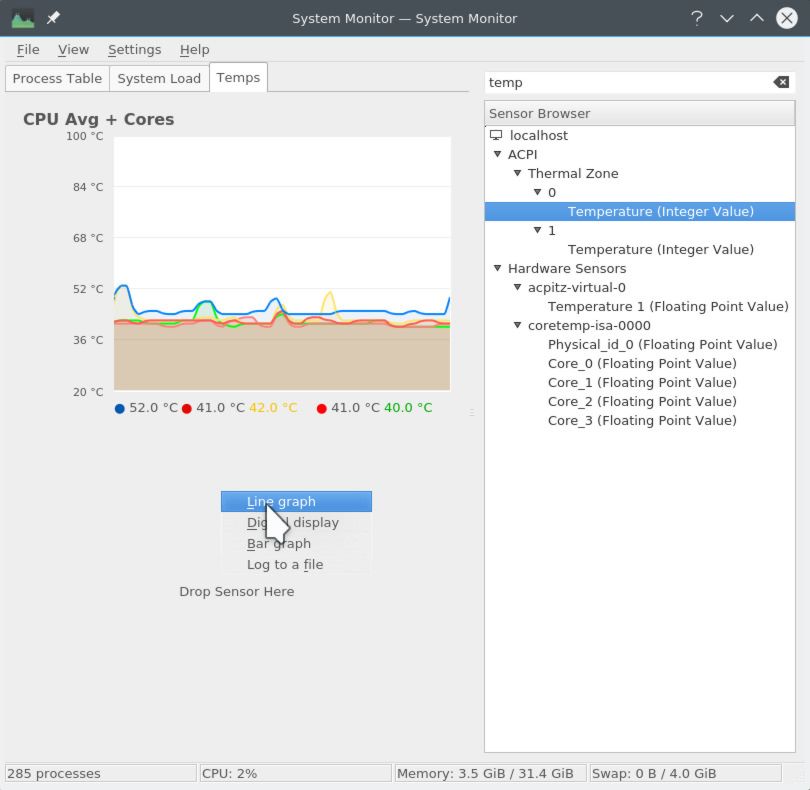 Select line graph